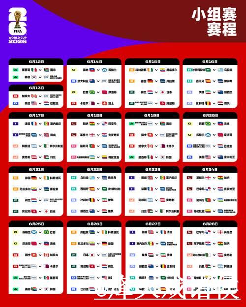 2026世界杯赛程公布及最新动态 2026世界杯赛程公布及最新动态